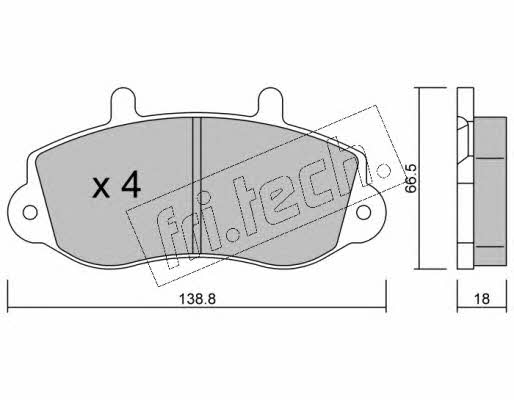 Fri.tech 273.0 Scheibenbremsbeläge, Set 2730: Kaufen Sie zu einem guten Preis in Polen bei 2407.PL!