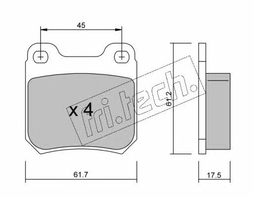 Fri.tech 284.1 Brake Pad Set, disc brake 2841: Buy near me in Poland at 2407.PL - Good price!