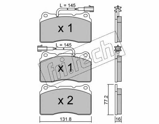 Fri.tech 297.0 Brake Pad Set, disc brake 2970: Buy near me in Poland at 2407.PL - Good price!