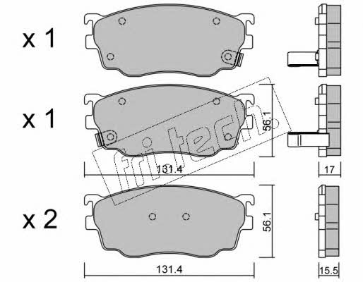 Fri.tech 310.0 Scheibenbremsbeläge, Set 3100: Bestellen Sie in Polen zu einem guten Preis bei 2407.PL!