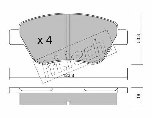 Fri.tech 330.1 Brake Pad Set, disc brake 3301: Buy near me in Poland at 2407.PL - Good price!