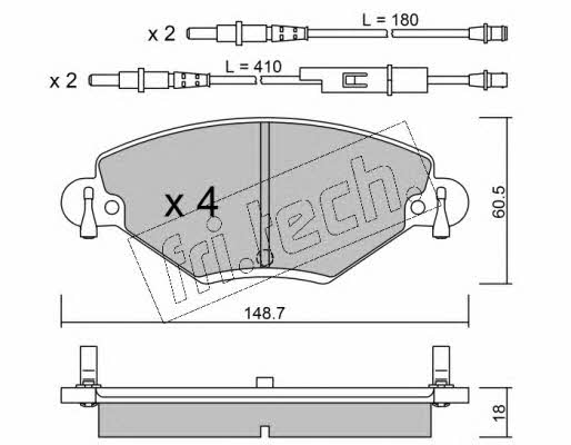 Fri.tech 340.0 Brake Pad Set, disc brake 3400: Buy near me in Poland at 2407.PL - Good price!