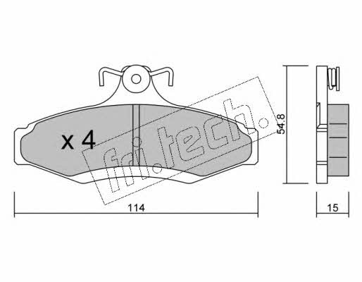 Fri.tech 378.0 Brake Pad Set, disc brake 3780: Buy near me in Poland at 2407.PL - Good price!