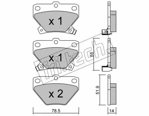 Fri.tech 439.0 Brake Pad Set, disc brake 4390: Buy near me in Poland at 2407.PL - Good price!