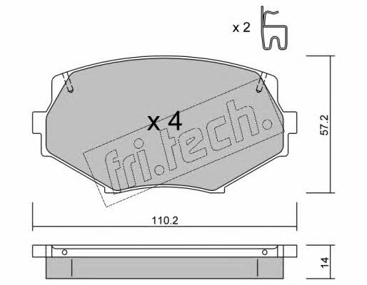 Fri.tech 488.0 Scheibenbremsbeläge, Set 4880: Kaufen Sie zu einem guten Preis in Polen bei 2407.PL!