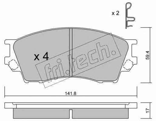 Fri.tech 489.0 Тормозные колодки дисковые, комплект 4890: Отличная цена - Купить в Польше на 2407.PL!