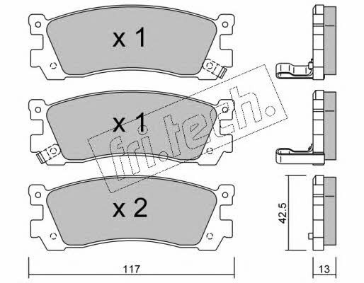 Fri.tech 490.0 Brake Pad Set, disc brake 4900: Buy near me in Poland at 2407.PL - Good price!