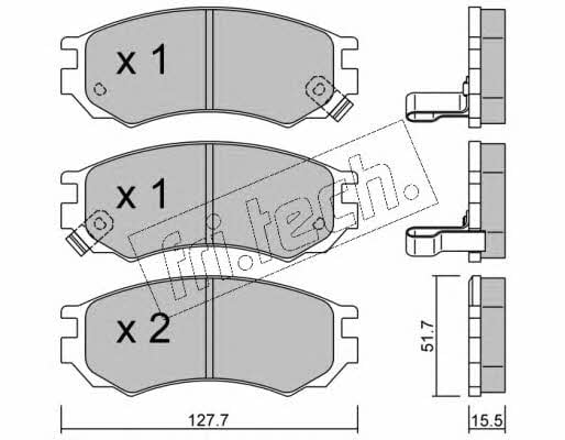 Fri.tech 504.0 Brake Pad Set, disc brake 5040: Buy near me in Poland at 2407.PL - Good price!