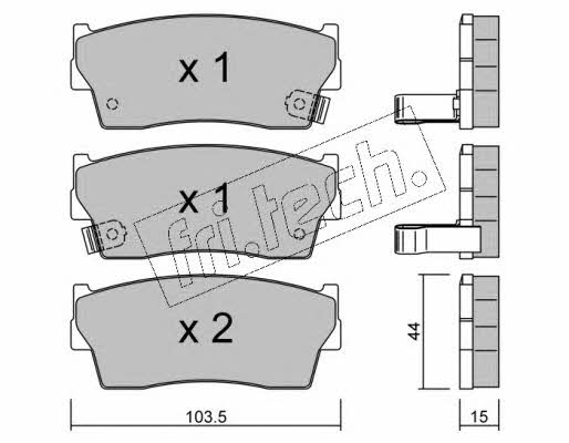 Fri.tech 118.0 Brake Pad Set, disc brake 1180: Buy near me in Poland at 2407.PL - Good price!