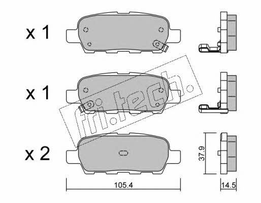 Fri.tech 628.0 Brake Pad Set, disc brake 6280: Buy near me in Poland at 2407.PL - Good price!