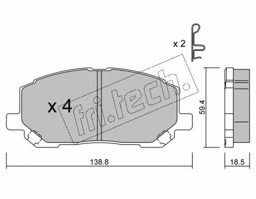 Fri.tech 632.0 Scheibenbremsbeläge, Set 6320: Kaufen Sie zu einem guten Preis in Polen bei 2407.PL!