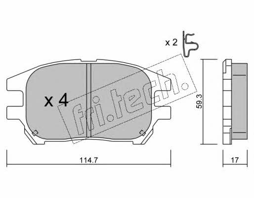 Fri.tech 633.0 Scheibenbremsbeläge, Set 6330: Kaufen Sie zu einem guten Preis in Polen bei 2407.PL!