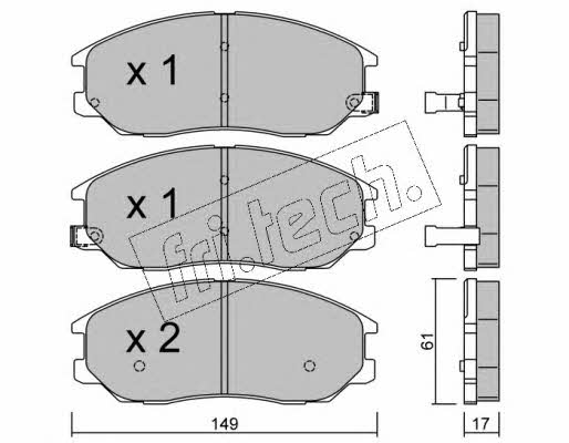 Fri.tech 649.0 Brake Pad Set, disc brake 6490: Buy near me in Poland at 2407.PL - Good price!