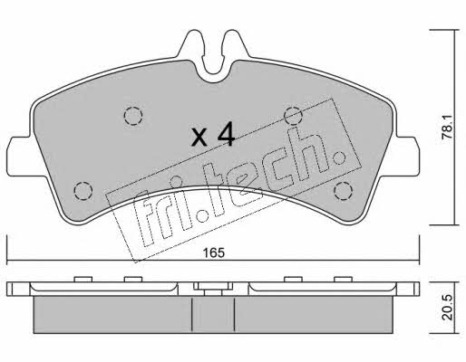 Fri.tech 690.0 Scheibenbremsbeläge, Set 6900: Kaufen Sie zu einem guten Preis in Polen bei 2407.PL!