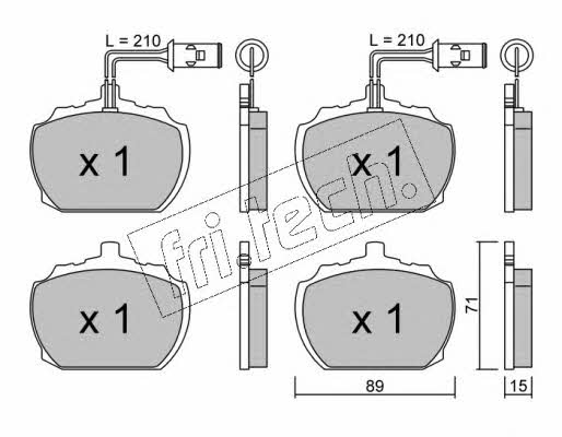 Fri.tech 694.1 Brake Pad Set, disc brake 6941: Buy near me in Poland at 2407.PL - Good price!