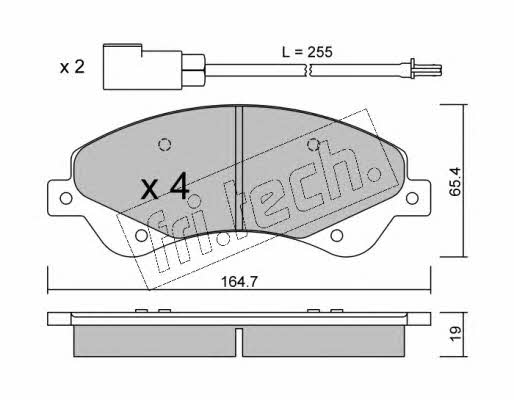 Fri.tech 695.0 Brake Pad Set, disc brake 6950: Buy near me in Poland at 2407.PL - Good price!