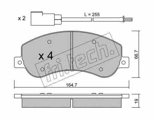Fri.tech 696.0 Brake Pad Set, disc brake 6960: Buy near me in Poland at 2407.PL - Good price!