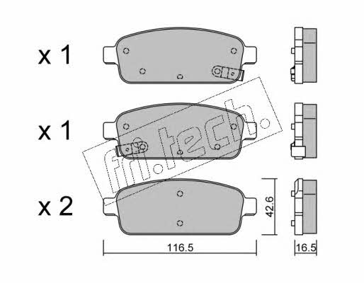 Fri.tech 857.0 Scheibenbremsbeläge, Set 8570: Kaufen Sie zu einem guten Preis in Polen bei 2407.PL!