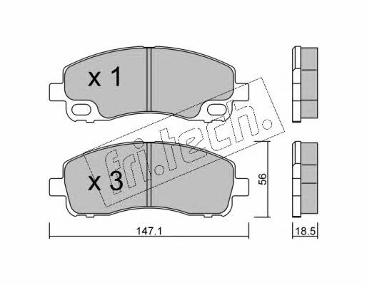 Fri.tech 928.0 Brake Pad Set, disc brake 9280: Buy near me in Poland at 2407.PL - Good price!