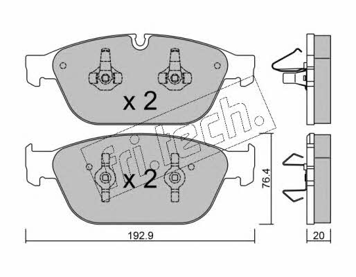 Fri.tech 970.0 Scheibenbremsbeläge, Set 9700: Kaufen Sie zu einem guten Preis in Polen bei 2407.PL!