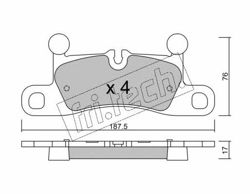 Fri.tech 974.0 Scheibenbremsbeläge, Set 9740: Kaufen Sie zu einem guten Preis in Polen bei 2407.PL!