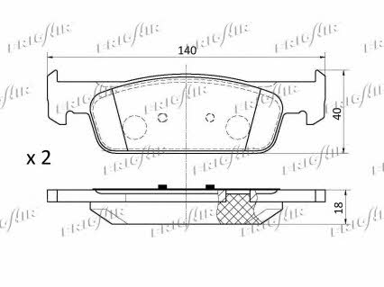 Тормозные колодки дисковые, комплект Frig air PD09.501