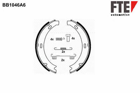 FTE BB1046A6 Parking brake shoes BB1046A6: Buy near me in Poland at 2407.PL - Good price!
