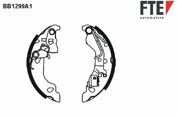 FTE BB1299A1 Brake shoe set BB1299A1: Buy near me in Poland at 2407.PL - Good price!