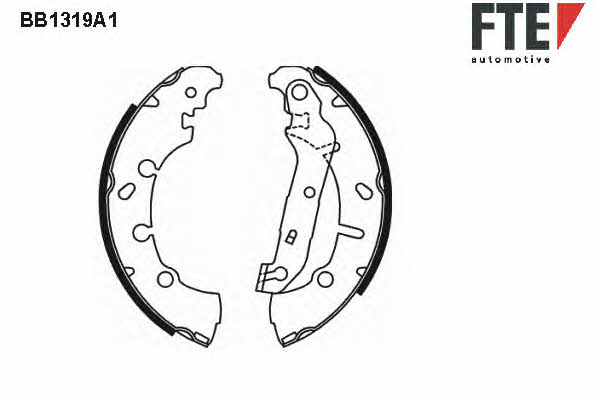 FTE BB1319A1 Brake shoe set BB1319A1: Buy near me at 2407.PL in Poland at an Affordable price!