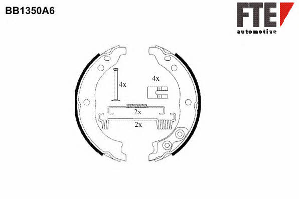 FTE BB1350A6 Szczęki hamulcowe hamulca postojowego BB1350A6: Dobra cena w Polsce na 2407.PL - Kup Teraz!