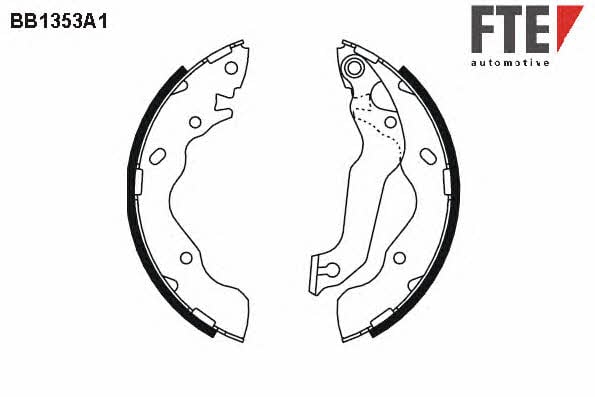 FTE BB1353A1 Brake shoe set BB1353A1: Buy near me at 2407.PL in Poland at an Affordable price!