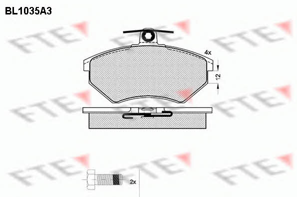 FTE BL1035A3 Scheibenbremsbeläge, Set BL1035A3: Kaufen Sie zu einem guten Preis in Polen bei 2407.PL!