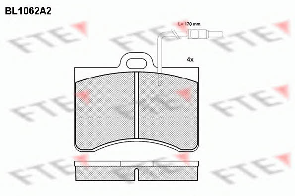 FTE BL1062A2 Brake Pad Set, disc brake BL1062A2: Buy near me in Poland at 2407.PL - Good price!