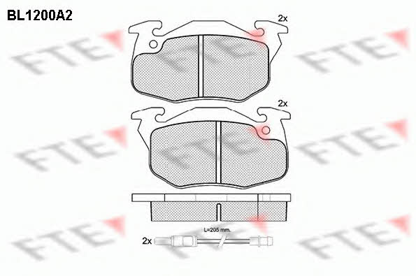 FTE BL1200A2 Scheibenbremsbeläge, Set BL1200A2: Kaufen Sie zu einem guten Preis in Polen bei 2407.PL!
