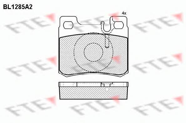 FTE BL1285A2 Тормозные колодки дисковые, комплект BL1285A2: Отличная цена - Купить в Польше на 2407.PL!