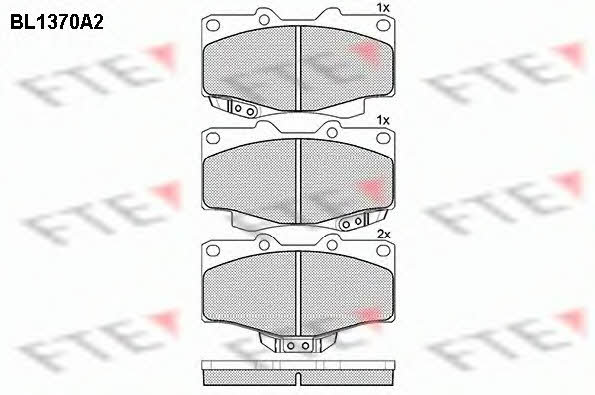 FTE BL1370A2 Гальмівні колодки, комплект BL1370A2: Приваблива ціна - Купити у Польщі на 2407.PL!