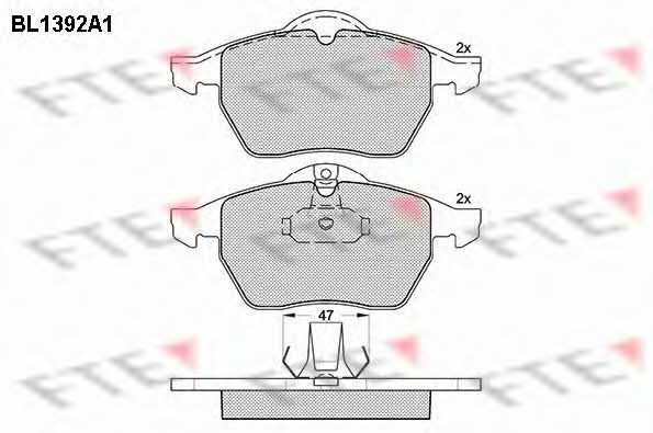 FTE BL1392A1 Brake Pad Set, disc brake BL1392A1: Buy near me in Poland at 2407.PL - Good price!