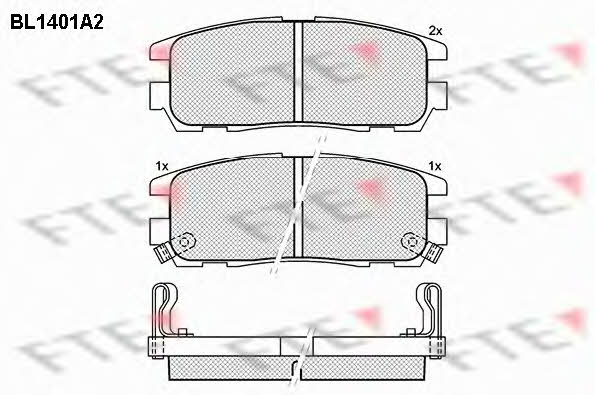 FTE BL1401A2 Brake Pad Set, disc brake BL1401A2: Buy near me in Poland at 2407.PL - Good price!