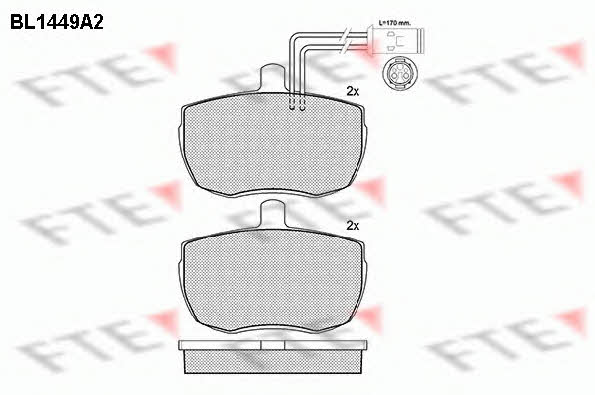 FTE BL1449A2 Brake Pad Set, disc brake BL1449A2: Buy near me in Poland at 2407.PL - Good price!