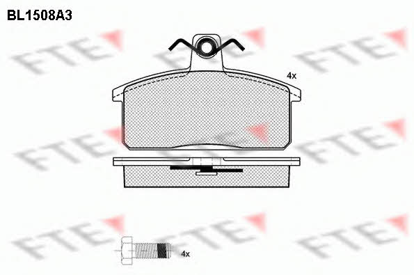 FTE BL1508A3 Brake Pad Set, disc brake BL1508A3: Buy near me in Poland at 2407.PL - Good price!