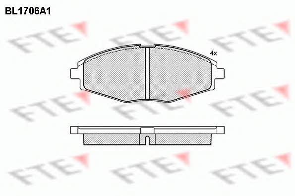 FTE BL1706A1 Brake Pad Set, disc brake BL1706A1: Buy near me at 2407.PL in Poland at an Affordable price!