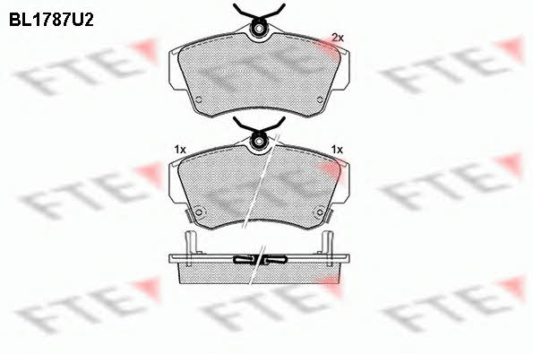 FTE BL1787U2 Brake Pad Set, disc brake BL1787U2: Buy near me in Poland at 2407.PL - Good price!