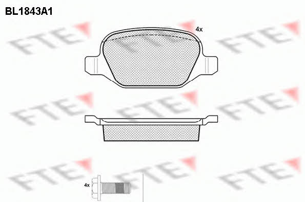 FTE BL1843A1 Scheibenbremsbeläge, Set BL1843A1: Kaufen Sie zu einem guten Preis in Polen bei 2407.PL!