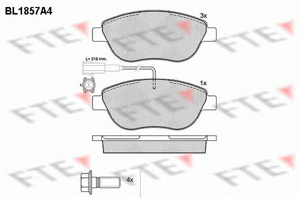 FTE BL1857A4 Тормозные колодки дисковые, комплект BL1857A4: Отличная цена - Купить в Польше на 2407.PL!