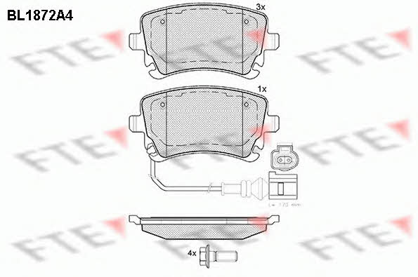 FTE BL1872A4 Brake Pad Set, disc brake BL1872A4: Buy near me at 2407.PL in Poland at an Affordable price!