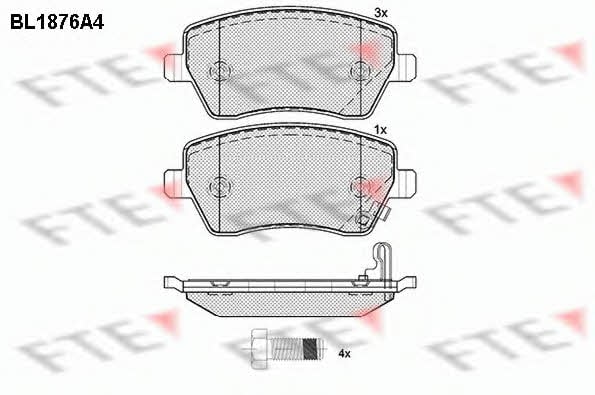 FTE BL1876A4 Brake Pad Set, disc brake BL1876A4: Buy near me at 2407.PL in Poland at an Affordable price!