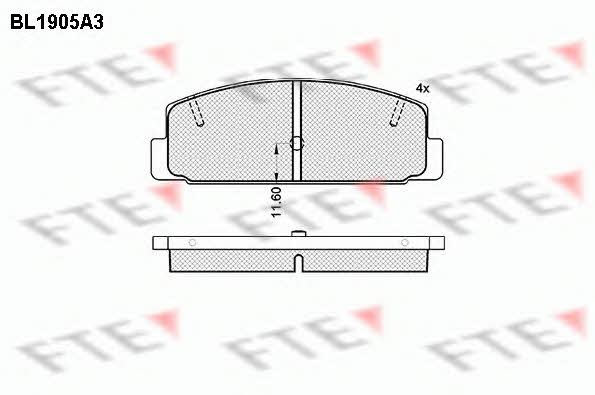 FTE BL1905A3 Brake Pad Set, disc brake BL1905A3: Buy near me at 2407.PL in Poland at an Affordable price!