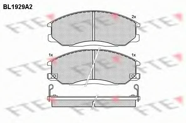 FTE BL1929A2 Brake Pad Set, disc brake BL1929A2: Buy near me at 2407.PL in Poland at an Affordable price!