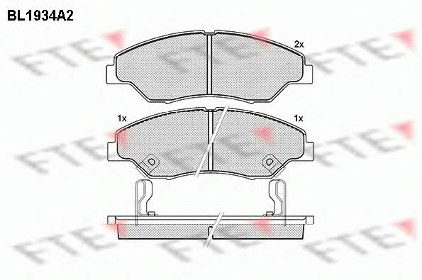 FTE BL1934A2 Brake Pad Set, disc brake BL1934A2: Buy near me at 2407.PL in Poland at an Affordable price!