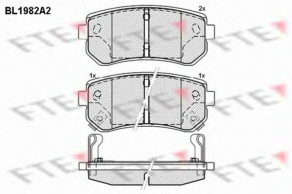 FTE BL1982A2 Brake Pad Set, disc brake BL1982A2: Buy near me in Poland at 2407.PL - Good price!